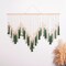 Large Macrame Wall Hanging Boho Wall decor, Large Tapestry Tassel Wall Hanging with Wood Beads,Wall art Decor for Bedroom Living Room, 43" W x 30" H (Green-triangle)